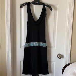 Backless halter dress